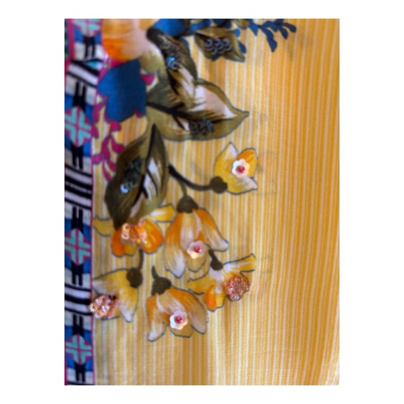 NWOT Anthropologie Bhanuni By Jyoti Mixed Print Beaded Top  Size XS - Picture 14 of 15